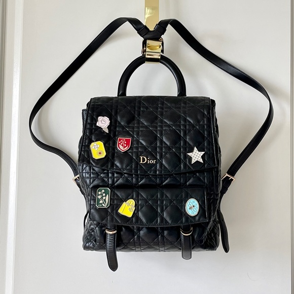 Dior Handbags - Christian Dior Cannage Lucky Badge Backpack